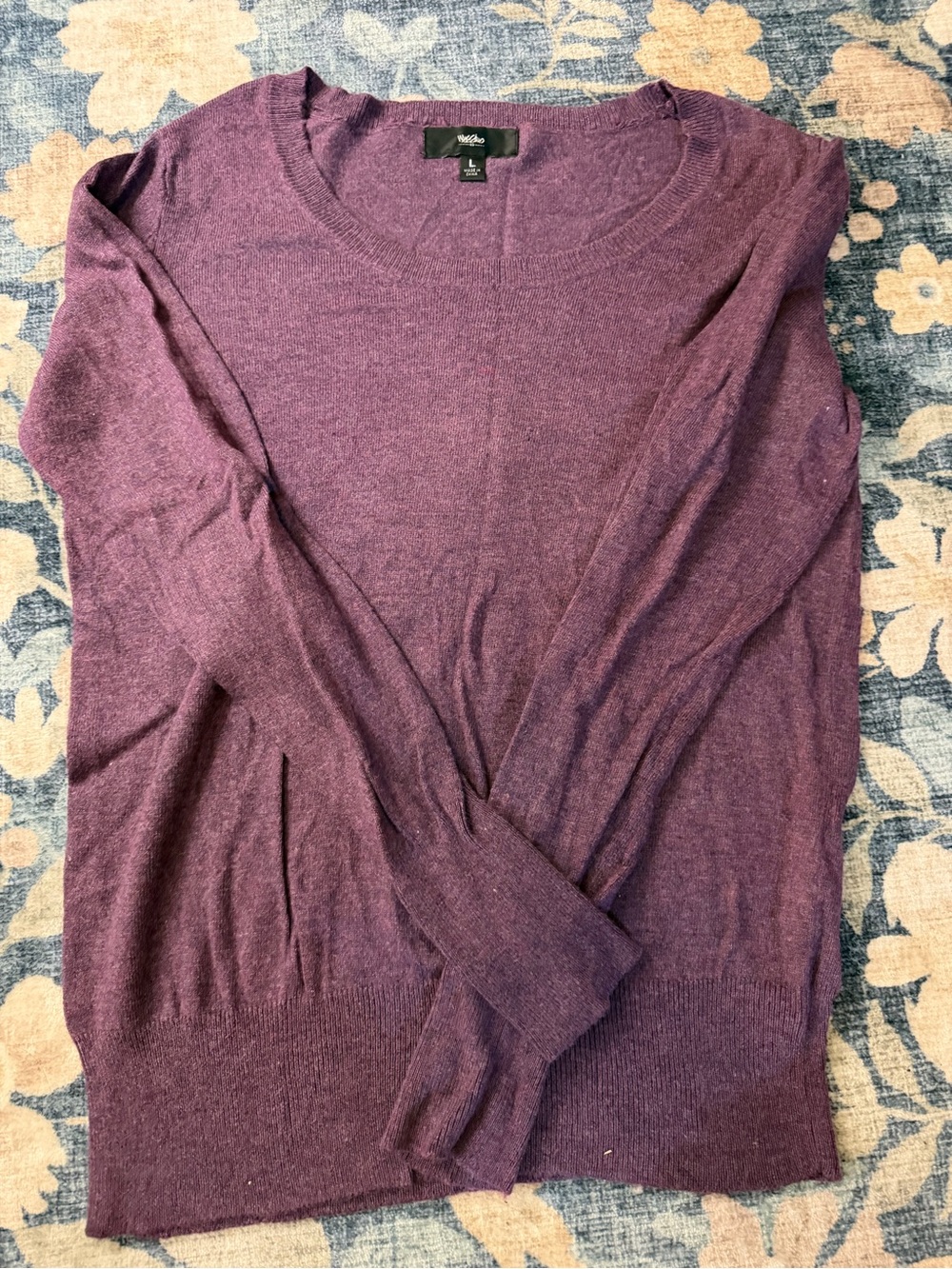 Mossimo Supply Co. Purple Scoop Neck Women's Sweater
